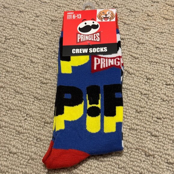 New Pringles Novelty Crew Socks Size 6-12/13 - Men's/Women's - - Picture 1 of 1